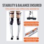 Drywall Stilts, 24''-40'' Adjustable Aluminum Tool Stilts with Protective Knee Pads, Durable and Non-slip Work Stilts for