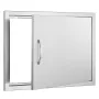 BBQ Access Door, 685x508 mm Single Outdoor Kitchen Door, Stainless Steel Flush Mount Door, Wall Vertical Door with Handle, for B