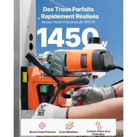 Magnetic Drill 1450W 12500N Portable Mag Drill Press 850RPM