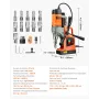 Magnetisk bore 1450W 12500n Portable Mag Drill Press 850 o / min
