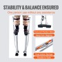 Drywall Stilts, 24''-40'' Adjustable Aluminum Tool Stilts with Protective Knee Pads, Durable and Non-slip Work Stilts for