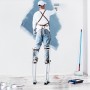 Drywall Stilts, 24''-40'' Adjustable Aluminum Tool Stilts with Protective Knee Pads, Durable and Non-slip Work Stilts for