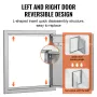 BBQ Access Door, 457x508 mm Single Outdoor Kitchen Door, Stainless Steel Flush Mount Door, Wall Vertical Door with Handle and Ho