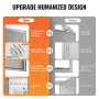 BBQ Access Door, 457x508 mm Single Outdoor Kitchen Door, Stainless Steel Flush Mount Door, Wall Vertical Door with Handle and Ho
