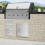 BBQ Access Door, 457x508 mm Single Outdoor Kitchen Door, Stainless Steel Flush Mount Door, Wall Vertical Door with Handle and Ho