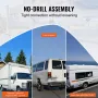 Van Roof Ladder Rack, 3 Bar Alloy Steel Ladder Racks med
