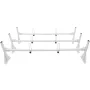 Van Roof Ladder Rack, 3 Bar Alloy Steel Ladder Racks with Ladder Stoppers, 340 kg Capacity, Adjustable Roof Racks for Full-size 