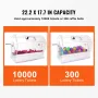 Acrylic Raffle Drum, Holds 10000 Tickets or 300 Raffle Balls, Professional Raffle Ticket Spinning Cage with 2 Keys, Transparent 