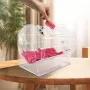 Acrylic Raffle Drum, Holds 10000 Tickets or 300 Raffle Balls, Professional Raffle Ticket Spinning Cage with 2 Keys, Transparent 