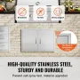 774x533 mm BBQ Island Access Door Outdoor Kitchen Door Rustfrit