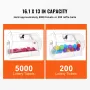 Acrylic Raffle Drum, Holds 5000 Tickets or 200 Raffle Balls, Professional Raffle Ticket Spinning Cage with 2 Keys, Transparent L