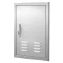 BBQ Access Door, 610x431 mm Single Outdoor Kitchen Door, Stainless Steel Flush Mount Door, Wall Vertical Door with Handle,