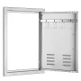 BBQ Access Door, 610x431 mm Single Outdoor Kitchen Door, Stainless Steel Flush Mount Door, Wall Vertical Door with Handle,