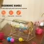 Raffle Drum, 11.6 x Ø7.48 inch Brass Plated Raffle Ticket Spinning Cage, Holds 2500 Tickets or 100 Ping Pong Balls, Metal Lotter