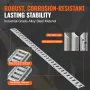 E Track Tie-Down Rail Kit, 24PCS 5' E-Tracks Set Includes 8 Steel Rails & 8 O-Ring Anchors & 8 Tie-Offs with D-Ring, Versatile S