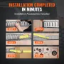 E Track Tie-Down Rail Kit, 24PCS 5' E-Tracks Set Includes 8 Steel Rails & 8 O-Ring Anchors & 8 Tie-Offs with D-Ring, Versatile S
