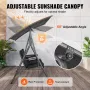 2-Seat Patio Swing Chair, Outdoor Patio Swing with Adjustable Canopy, Porch Swing with Storage Bag and Rotating Tray, Oxford Fab