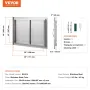 BBQ Access Door, 711x482 mm Double Outdoor Kitchen Door, Stainless Steel Flush Mount Door, Wall Vertical Door with Handles, for 