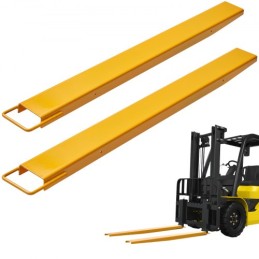 Pallet Fork Extensions, 60" Length 4.5" Width, Heavy Duty Carbon Steel Fork Extensions for Forklifts, 1 Pair Forklift