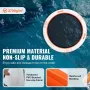 Inflatable Floating Dock, ø8FT Inflatable Dock Platform with ø5FT Trampoline Mesh Pool, Non-Slip Floating Platform Water Mat wit