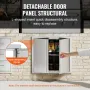 BBQ Access Door, 660x610 mm Double Outdoor Kitchen Door, Stainless Steel Flush Mount Door, Wall Vertical Door with Recessed Hand