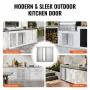 BBQ Access Door, 660x610 mm Double Outdoor Kitchen Door, Stainless Steel Flush Mount Door, Wall Vertical Door with Recessed Hand