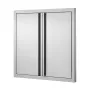 BBQ Access Door, 660x610 mm Double Outdoor Kitchen Door, Stainless Steel Flush Mount Door, Wall Vertical Door with Recessed Hand