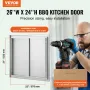 660x609 mm BBQ Island Access Door Outdoor Kitchen Door Rustfrit