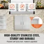 660x609 mm BBQ Island Access Door Outdoor Kitchen Door Rustfrit