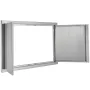 BBQ Access Door, 914x534 mm Double Outdoor Kitchen Door, Stainless Steel Flush Mount Door, Wall Vertical Door with Recessed Hand