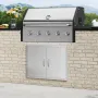 BBQ adgangsdør, 787x609 mm dobbelt udendørs køkkendør, rustfrit