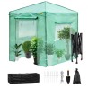 8\'x 6\'x 8\' Pop-Up Greenhouse, Set Up in Minutes, Portable Greenhouse with Doors & Windows. High Strength PE Cover &