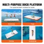 Inflatable Floating Dock, 15 x 6FT Inflatable Dock Platform, Non-Slip Water Floating Dock Mat with Portable Carrying Bag & Detac