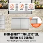 BBQ Access Door, 762x532 mm Double Outdoor Kitchen Door, Stainless Steel Flush Mount Door, Wall Vertical Door with Recessed Hand