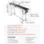 Belt Conveyor, 59 x 7.8 inch Conveyor Table, Heavy Duty Stainless Steel Motorized Belt Conveyor for Inkjet Coding Applications P