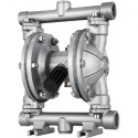 Air-Operated Double Diaphragm Pump, 1/2 in Inlet & Outlet, Stainless Steel Body, 3 GPM & Max 90PSI, PTFE Diaphragm Pneumatic