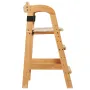 Wooden High Chair for Babies & Toddlers, Convertible Adjustable Feeding Chair, Eat & Grow High Chair with Seat Cushion, Portable