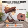 3-Seat Patio Swing Chair, Converting Canopy Swing, Outdoor Patio Porch with Adjustable Canopy, Removable Thick Cushion and Alloy