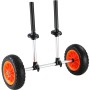 Heavy Duty Kayak Cart, 280lbs Load Capacity, Detachable Canoe Trolley Cart with 10'' Solid Tires, Adjustable Width & Top Foam