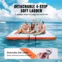 Inflatable Floating Dock,7 x 7FT Inflatable Dock Platform, Non-Slip Water Floating Dock Mat with Portable Carrying Bag & Detacha