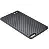 Reversible Grill/Griddle, 9.7"x16.7" Pre-Seasoned Cast Iron Griddle, Rectangular Double Burner Griddle Pan, Non-Stick Family