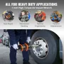 2.5 cm Air Impact Wrench, Up to 7016.37 N·m Beast Reverse Torque Output Pneumatic Impact Gun w/ 20cm Extended Anvil for Repairs 