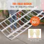 Aluminum Ramps, 1500 lbs, Tri-Fold Ramp with Load Straps, Folding Loading Ramp for Motorcycle, Tractor, ATV/UTV, Trucks, Lawn Mo