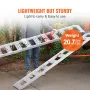 Aluminiumsramper, 1250 kg, lige rampe med slidbaner og