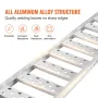Aluminum Ramps, 1250lbs, Straight Ramp with Treads and Load Straps, Portable Loading Ramp for Motorcycles, ATVs, Trucks, Lawn Mo