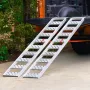 Aluminum Ramps, 1250lbs, Straight Ramp with Treads and Load Straps, Portable Loading Ramp for Motorcycles, ATVs, Trucks, Lawn Mo