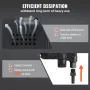 2.5 cm Air Impact Wrench, Up to 3698.45 N·m Reverse Torque Output 2.5 cm Pneumatic Impact Gun Lightweight w/ 2 Handles for Heavy