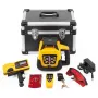 Rotary Laser Level Kit Red Beam Digital Self-Leveling Rotary Laser Kit 500M Range with Remote Control Receiver Carrying Case