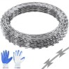 Razor Wires, 147 ft Razor pigtråd, 3 ruller Razor Wire Fencing Razorhence, Razor Ribbon pigtråd Galvaniseret Razor Wire