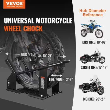 Motorcykelhjulchock, 816,5 kg kapacitetshjul vuggeholder